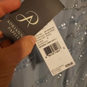 Dusty soft blue event dress